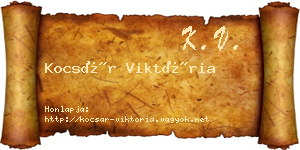 Kocsár Viktória névjegykártya